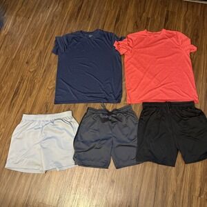 BCG Men's Workout Shorts Shirts XL Athletic Activewear Mixed Bundle Of 5